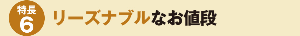 リーズナブルなお値段